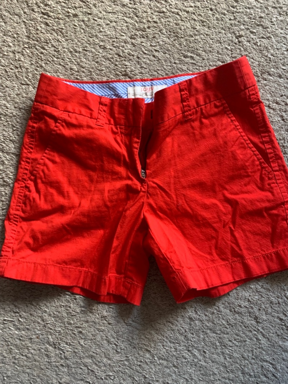 J. Crew Red Cotton Chino Shorts - Women's